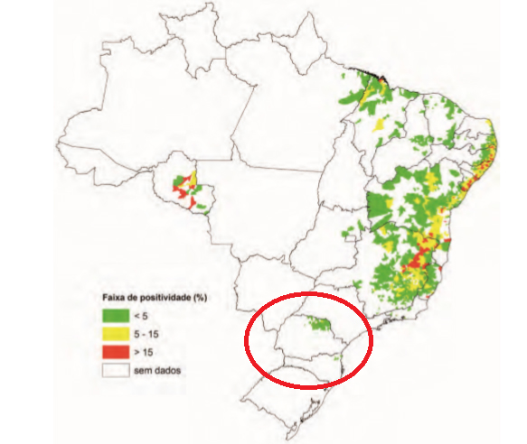 Distribuição da esquistossomose