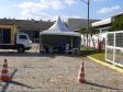 Caminhoneiros recebem vacina da gripe no pólo distribuição de combustível