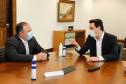 Governador Carlos Massa Ratinho Junior, recebe o ministro interino Eduardo Pazuello.