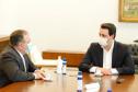 Governador Carlos Massa Ratinho Junior, recebe o ministro interino Eduardo Pazuello.