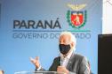 O vice-governador Darci Piana e o secretário de Estado da Saúde Beto Preto assinam o repasse de recursos ao Hospital da Criança para conclusão das obras