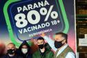 Paraná alcança 80,6% da população adulta vacinada com duas semanas de antecedência