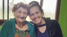 Ercília Machiniski, 86 anos, é acompanhada por equipe do PlanificaSUS Paraná. Na foto está a Agente Comunitária de Saúde (ACS), Daiana Davies Sierpinski