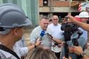 Ratinho Junior vistoria obras do novo Hospital Geral de Colombo, na Grande Curitiba