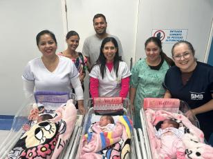 Hospital estadual celebra recuperação de trigêmeas após 24 dias de cuidados intensivos
