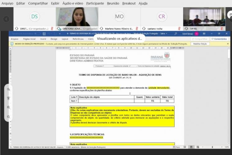 Sesa promove treinamento online para alinhamento de processos administrativos de aquisição