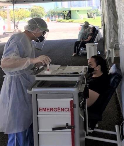 Sesa instala segundo posto de coleta para exame Covid-19 em sistema drive-thru