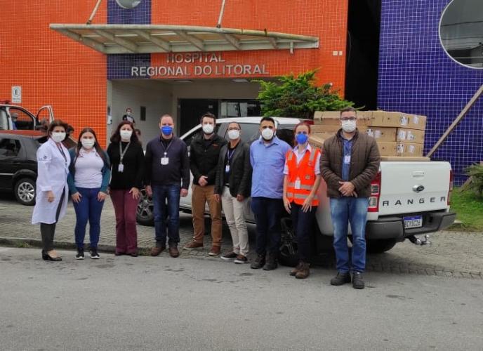 Hospital Regional do Litoral recebe doação de aparelhos de TVs para leitos da Covid-19 e pediatria