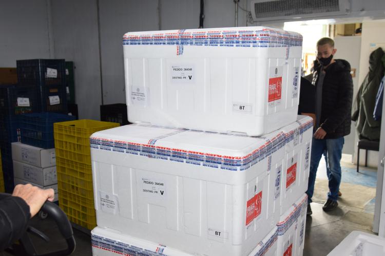 Paraná recebe 190 mil vacinas contra a Covid-19