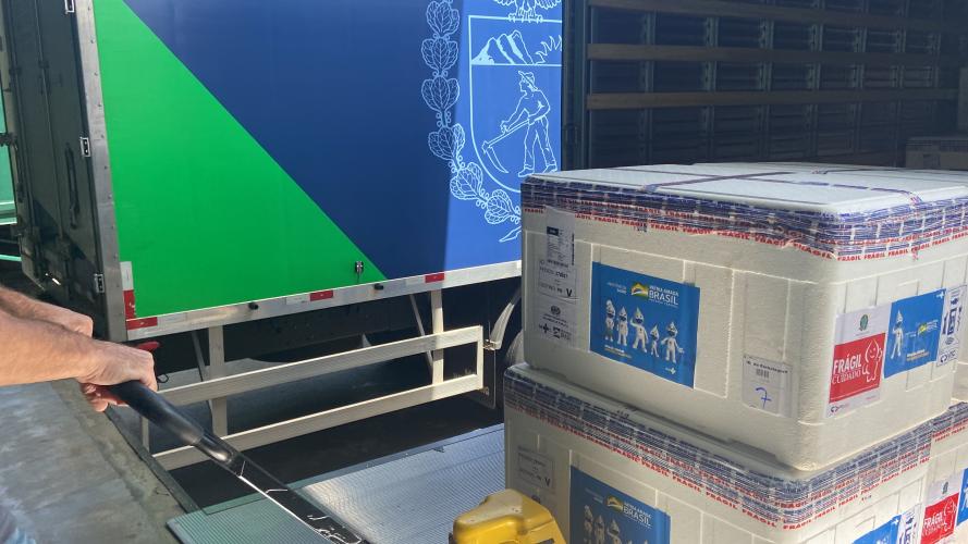 Estado recebe 170 mil vacinas contra a Covid-19 nesta segunda