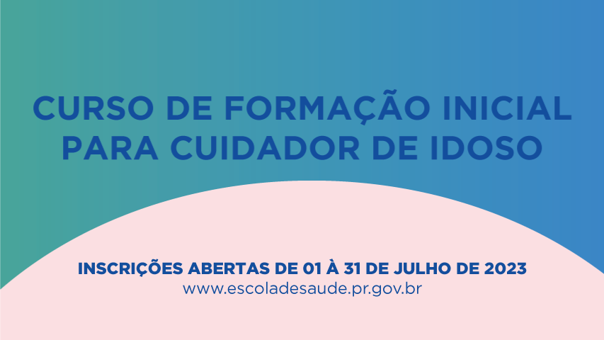 Inscrições do curso da Escola de Saúde Pública para cuidador de idosos encerram na segunda