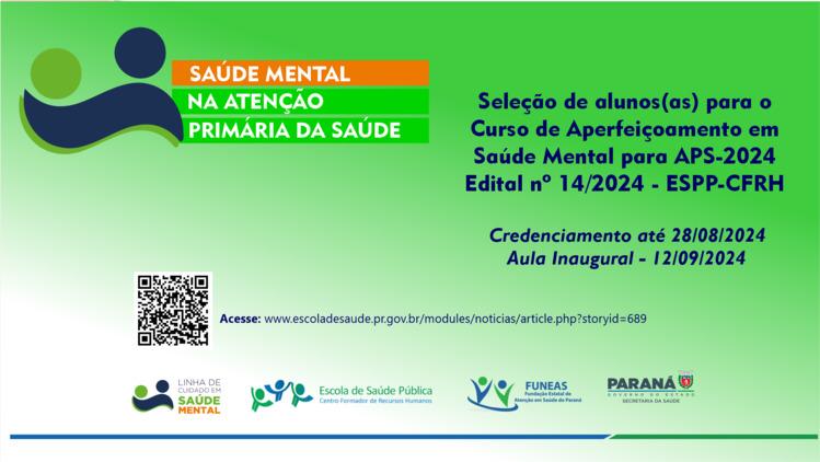 Estado abre nova turma para aperfeiçoamento de profissionais em saúde mental