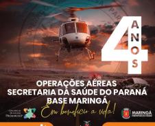Serviço aeromédico de Maringá completa quatro anos