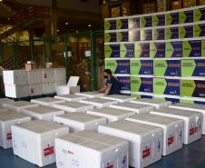 Paraná recebeu neste sábado mais 240,4 mil doses da vacina contra a Covid-19