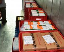 Paraná recebeu neste sábado mais 240,4 mil doses da vacina contra a Covid-19