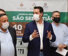 O governador Carlos Massa Ratinho Junior visita nesta quarta-feira (14) o Hospital Regional São Sebastião, na Lapa. A Secretaria de Estado da Saúde disponibiliza seis leitos de UTI no hospital. A unidade já conta com 40 leitos de enfermaria na estratégia de combate à Covid-19.