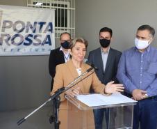 O Governo do Estado inaugurou uma nova Unidade Básica de Saúde (UBS) no município de Ponta Grossa nesta terça-feira (11). A obra possui um investimento de R$ 750 mil de repasse estadual. O secretário de Estado da Saúde, Beto Preto, esteve presente na inauguração e falou sobre a importância desta obra para a população. - Ponta Grossa, 11/05/2021