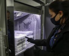 vacinas contra Covid-19 produzidas pela parceria entre Pfizer e BioNTech. O terceiro lote dos imunizantes, que chegou à Capital nesta terça-feira (18), com mais 39.780 doses 