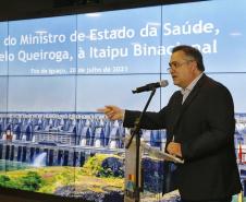 O secretário de Estado da Saúde, Beto Preto acompanha o ministro da Saúde, Marcelo Queiroga, nesta terça-feira (20) na Itaipu Binacional em Foz do Iguaçu. 