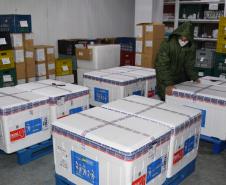 Novas 87 mil doses de vacinas contra a Covid-19 chegam ao Paraná