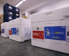 Mais 451 mil doses de vacinas contra a Covid-19 chegam ao Paraná 