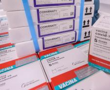 Mais 451 mil doses de vacinas contra a Covid-19 chegam ao Paraná 