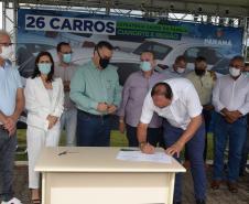 Estado entrega 26 veículos e assina convênio de R$ 5 milhões em Cianorte