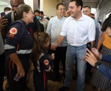 Governador Carlos Massa Ratinho Junior inaugura a nova sede do SAMU, em Londrina.