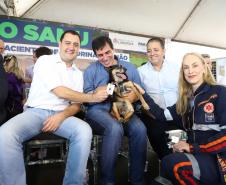 Governador Carlos Massa Ratinho Junior inaugura a nova sede do SAMU, em Londrina.