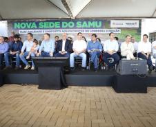Governador Carlos Massa Ratinho Junior inaugura a nova sede do SAMU, em Londrina.