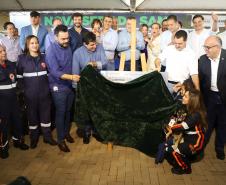 Governador Carlos Massa Ratinho Junior inaugura a nova sede do SAMU, em Londrina.