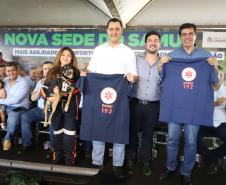 Governador Carlos Massa Ratinho Junior inaugura a nova sede do SAMU, em Londrina.