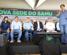 Governador Carlos Massa Ratinho Junior inaugura a nova sede do SAMU, em Londrina.