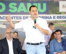 Governador Carlos Massa Ratinho Junior inaugura a nova sede do SAMU, em Londrina.