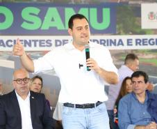 Governador Carlos Massa Ratinho Junior inaugura a nova sede do SAMU, em Londrina.