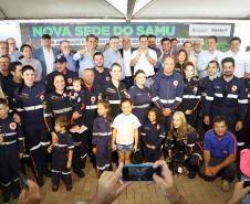 Governador Carlos Massa Ratinho Junior inaugura a nova sede do SAMU, em Londrina.