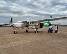 Operação com aeronave do Estado garante transporte de órgãos à RMC e Distrito Federal