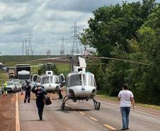 Serviço aeromédico do Paraná bate recorde histórico em 2023 com mais de 4 mil atendimentos