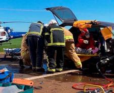 Serviço aeromédico do Paraná bate recorde histórico em 2023 com mais de 4 mil atendimentos