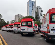Estado entrega 24 novas ambulâncias para fortalecer o Samu de Curitiba