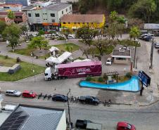 Carreta Saúde da Mulher zera fila para exames de mamografia em Cerro Azul