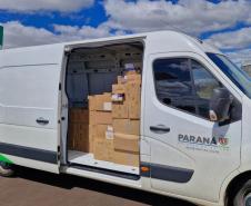 Com apoio aéreo, Estado leva milhares de insumos hospitalares para região de Rio Bonito do Iguaçu