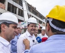Ratinho Junior vistoria obras do novo Hospital Geral de Colombo, na Grande Curitiba