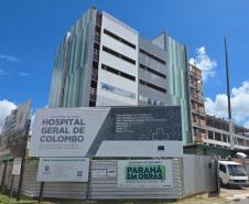 Ratinho Junior vistoria obras do novo Hospital Geral de Colombo, na Grande Curitiba