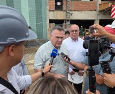 Ratinho Junior vistoria obras do novo Hospital Geral de Colombo, na Grande Curitiba