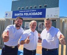 Estado inaugura Unidade de Saúde da Família em Cascavel e entrega 18 veículos