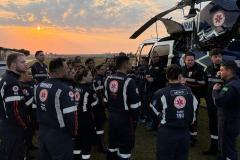 Saúde promove curso de operador de suporte médico para atendimentos com helicópteros