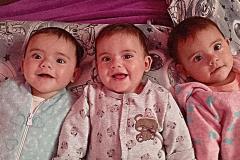 As trigêmeas Magali, Maitê e Madalena