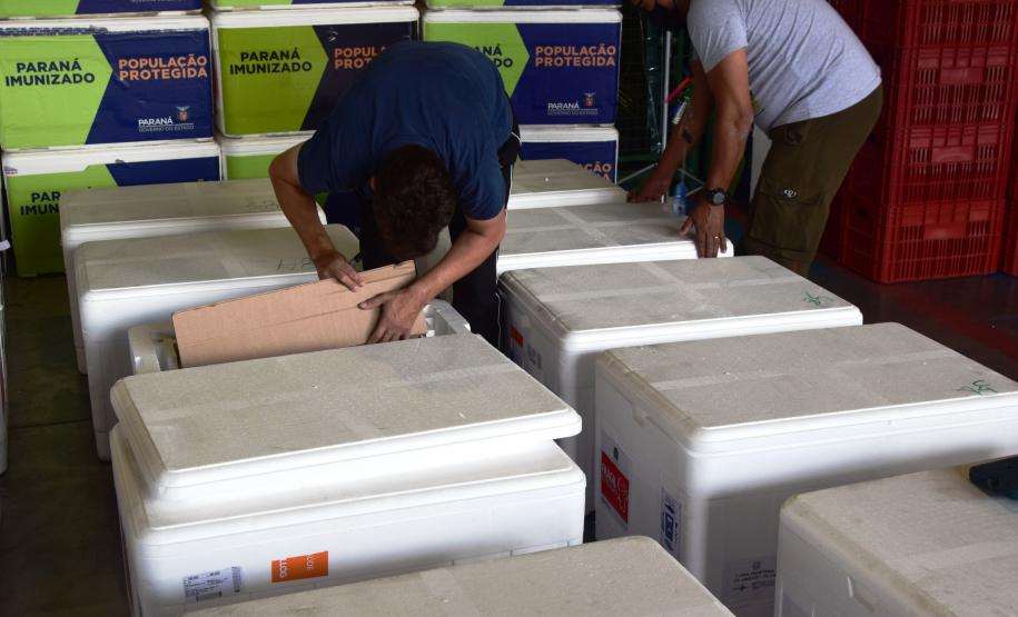 Paraná recebeu neste sábado mais 240,4 mil doses da vacina contra a Covid-19