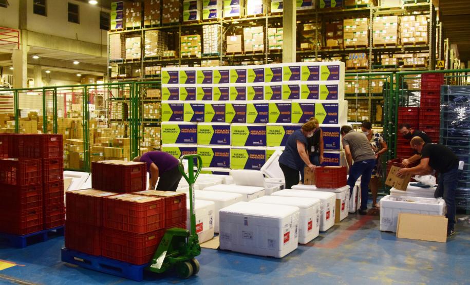 Paraná distribui mais 129,2 mil doses para vacinação de idosos com mais de 75 anos